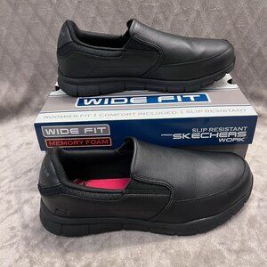 Skechers Nampa Groton Memory Foam Slip Resistant Work Shoes 77157 Men 11 WIDE